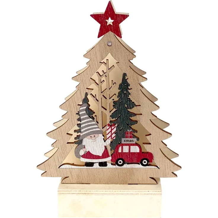 HTI-Living Weihnachtsmann kommt mit dem Auto Leuchtspitze – Bild 3