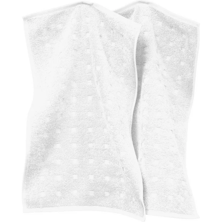 Möve Gästehandtuch Gästetuch 2er-Pack "Quadretti", Frottier (2-St), Walk-Frottier Uni – Bild 1