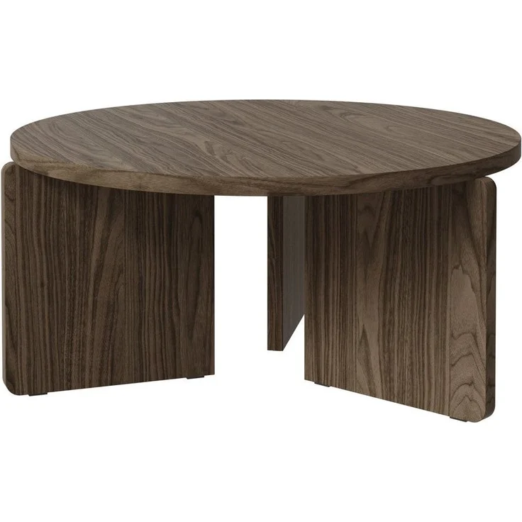 Selsey 'Preffines' Couchtisch rund, Holzoptik Nussbaum Wisconsin, ca. 41 x 89 x 89 cm – Bild 2