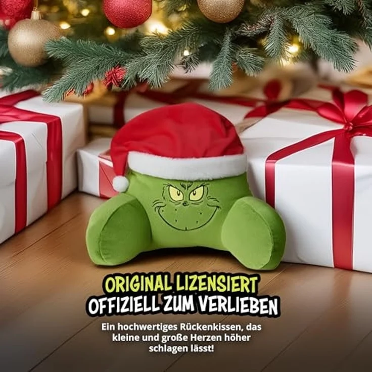 United Labels® Dekokissen The Grinch Kissen Rückenkissen Lesekissen mit Armlehnen Rückenstütze – Bild 6