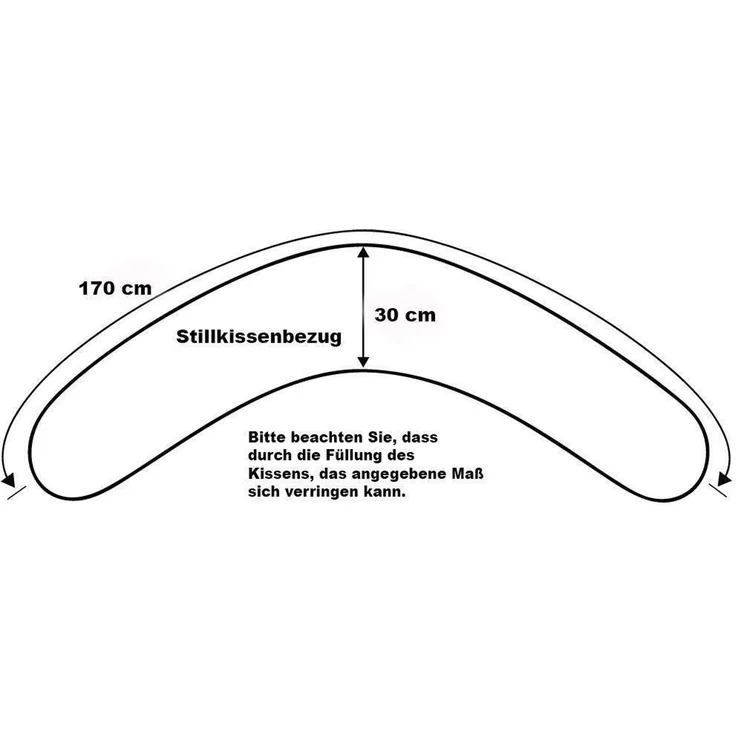 SEI Design Stillkissenbezüge Ersatzbezug für Sei Design Stillkissen 170x30 cm, 100% Baumwolle – Bild 2