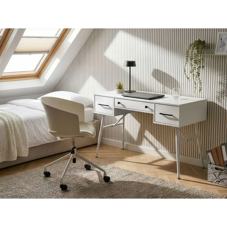 Schreibtisch MARFLA Weiß 120 cm 50 cm – Bild 3