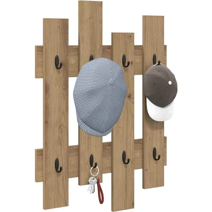 vidaXL Wandmontierter nachttisch Artisan-Eiche 60 x 3 x 82 cm 874482 – Bild 2