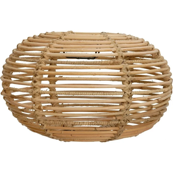 Krines Home Lampenschirm Lampenschirm Retro echtes Rattan Gestäbter Design Hängelampen Ø40cm, ohne Fassung Schirm für Deckenlampen Deckenleuchten – Bild 2
