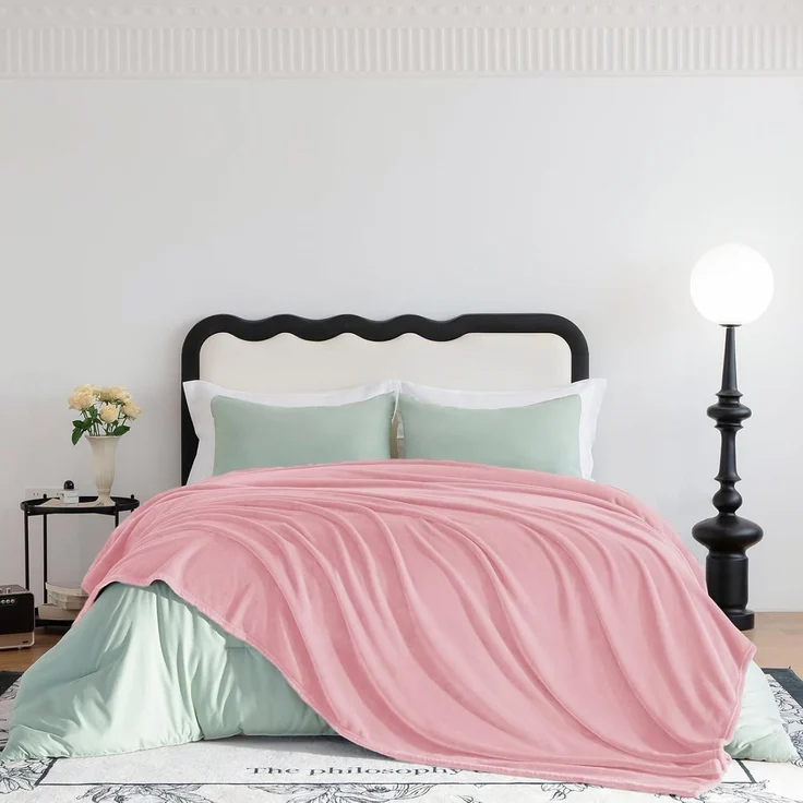 Kuscheldecke Fleecedecke Flanell 220x240cm Rosa 220 x 240 cm Rosa – Bild 6