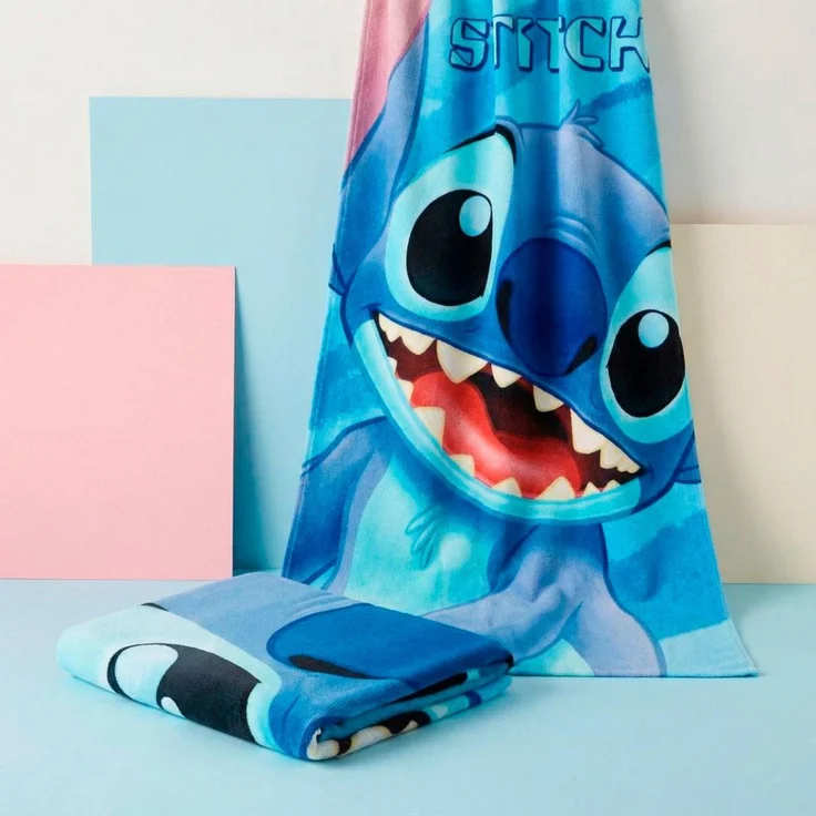 Disney Stitch 140x70 cm Kinder Badetuch Handtuch weich leicht schnelltrocknend Strandtuch – Bild 3