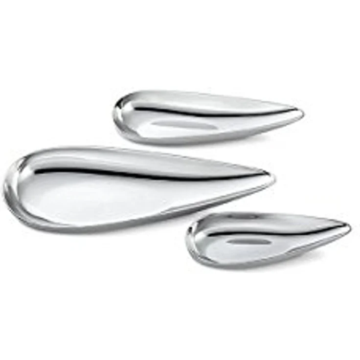 Blob Schalen Set 3tlg. Edelstahl Tropfenform Hochglanz - Philippi Design.. – Bild 3