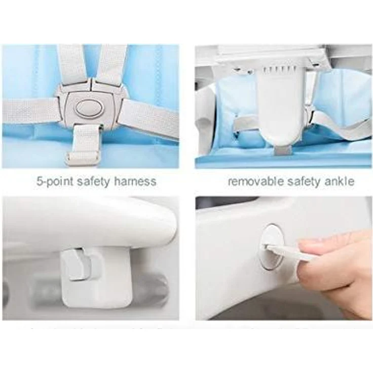 Babify Eat&Play Konvertierbarer Hochstuhl in Stuhl + Tisch, ausziehbar, Doppel-Tablett, mit mehreren Positionen, grauer Sitz – Bild 7