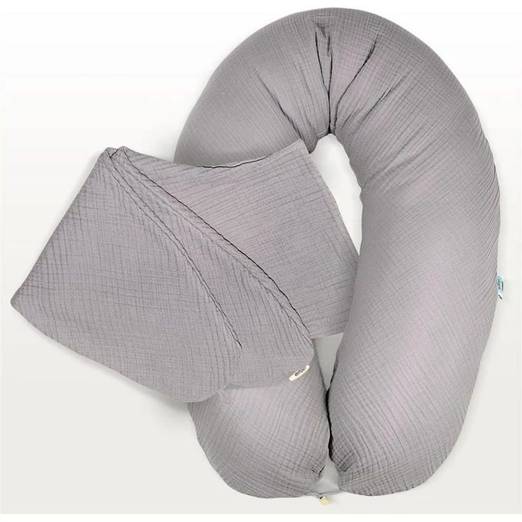 SEI Design Stillkissenbezüge Bezüg für Stillkissen Lagerungskissen Seitenschläferkissen 190x30 cm, Bio Baumwolle