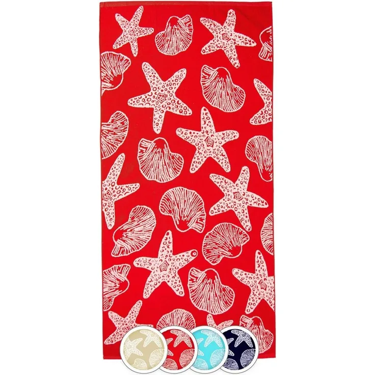 ZOLLNER Strandtuch, Frottee (1-St), 90 x 180 cm, 100% Baumwolle, mit Meerestier-Design