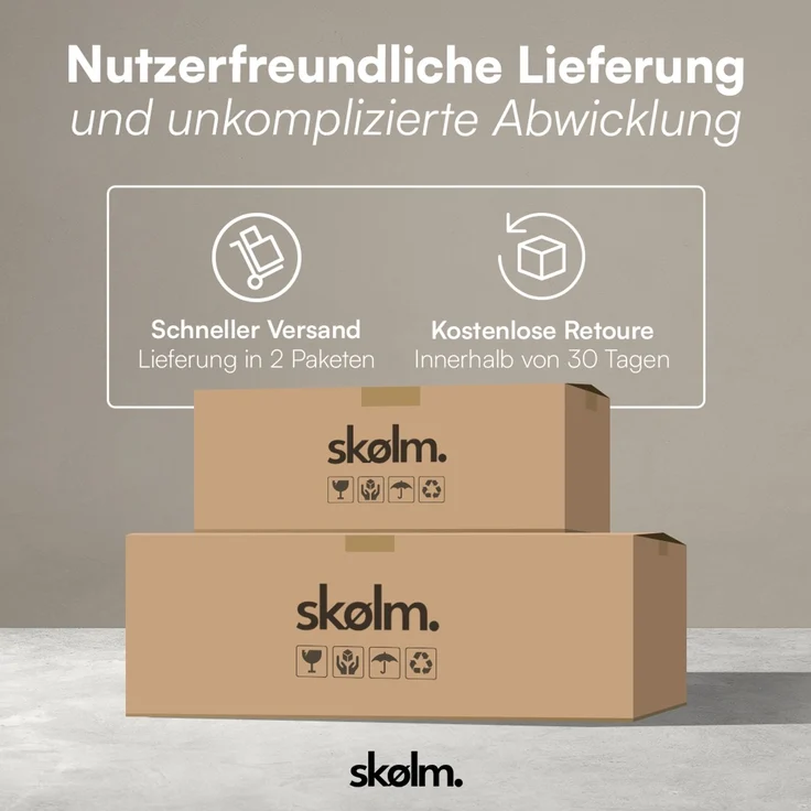 skølm 'Fjäll' Schlafsofa 2 Sitzer mit 2 Kissen, beige, Teddy-Bouclé Sofa ausklappbar, mit Liegefunktion, vakuumverpackt ohne Aufbau – Bild 10