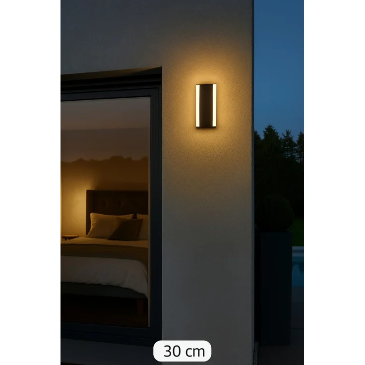 LED Außen-Wandleuchte Kyoto I 30 cm schwarz 7 W dimmbar – Bild 2
