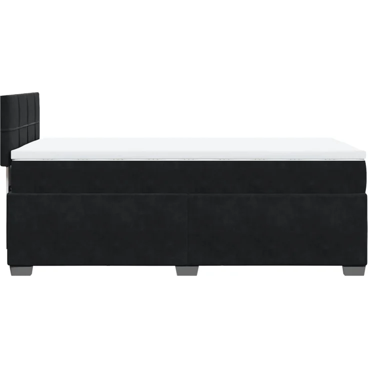 vidaXL Boxspringbett mit Matratze Schwarz 90x200 cm Samt 3286224 – Bild 9
