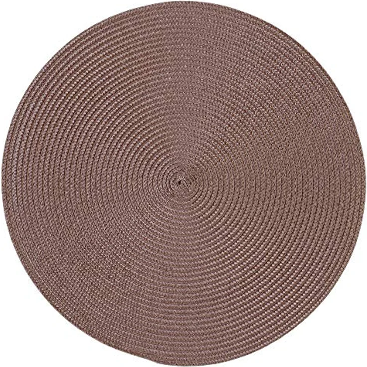 Haus und Deko Platzset Platzset rund ca. 35 cm Ø abwaschbar Bast Optik Tischset Platzdeckche, (1-St) – Bild 1