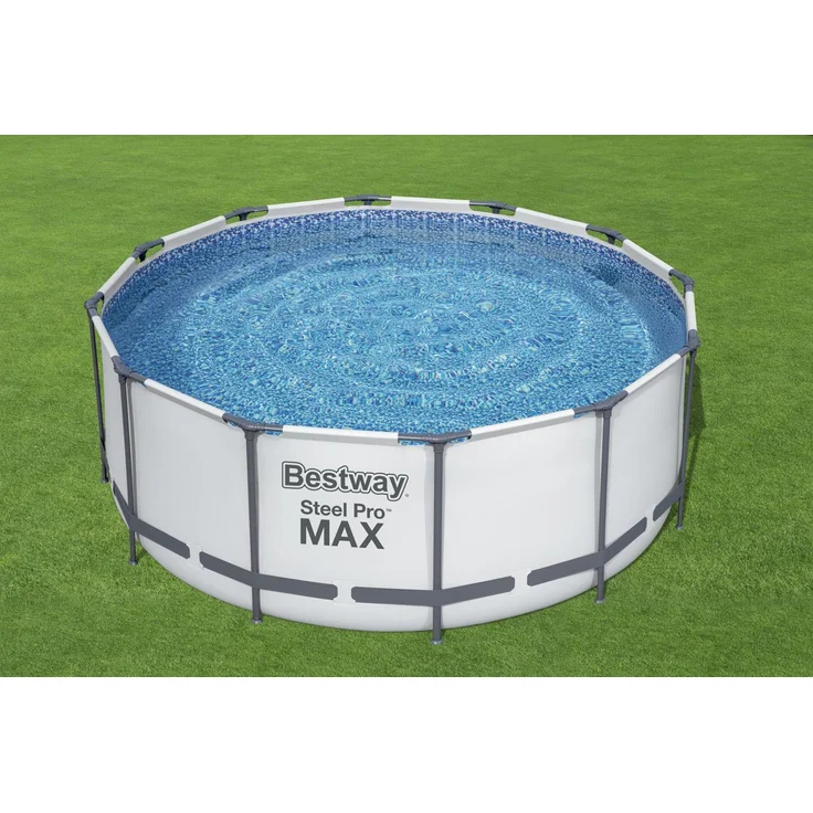 Steel Pro MAX™ Solo Pool ohne Zubehör Ø 366 x 122 cm, lichtgrau, rund – Bild 4