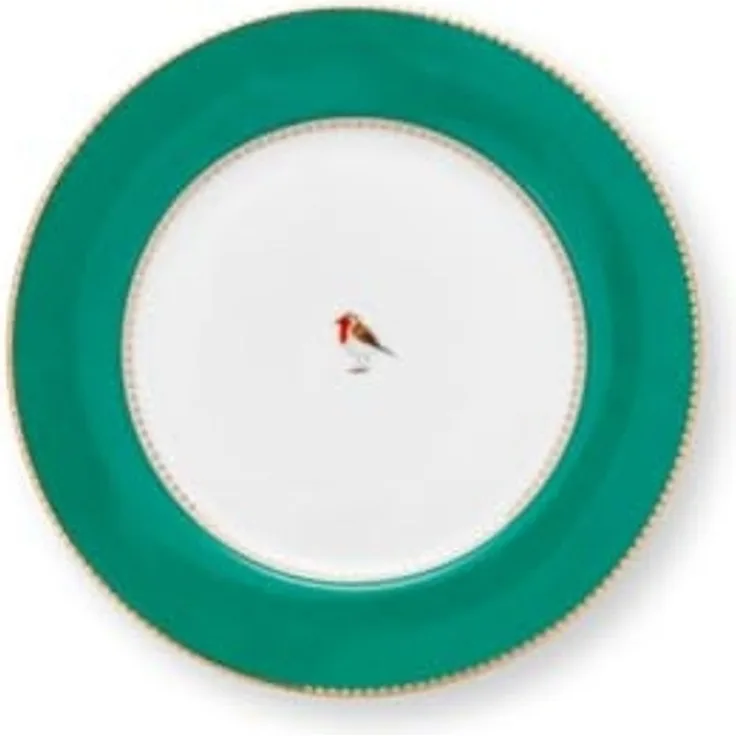 Pip Studio Frühstücksteller Love Birds Emerald (21cm) 51.001.464