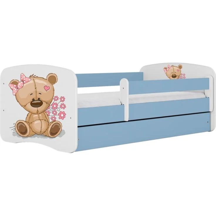 Raumhirsch Furniture Kinderbett 70x140, 80x160, 80x180 cm - Komplettset mit Matratze & Schublade (Bett für Mädchen, Einzelbett Kinder 2–12, mit Rausfallschutz & Lattenrost), verschiedene Farben & Designs – Bild 2