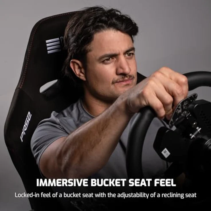 Next Level Racing PRS2 Elite Reclining Seat, Sim Racing Sitz mit verstellbarer Lendenwirbelstütze, Schwarz/Rot, bis zu 150 kg, atmungsaktives Mesh – Bild 4