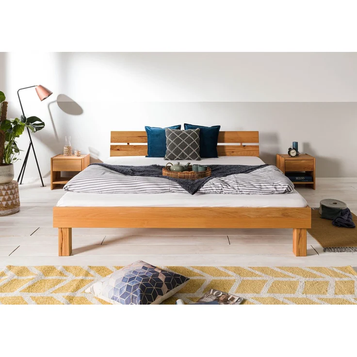Bett Kernbuche 140x200x73 natur geölt TomMe #100 – Bild 3