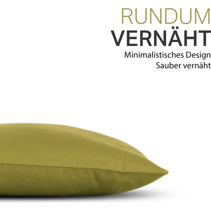 Dekokissen 40x40 im 5er Pack ( Grün ), Kissenbezug aus 100% Baumwolle - Dekoratives Kissen, weicher Bezug - Öko Tex - in vielen Farben – Bild 4
