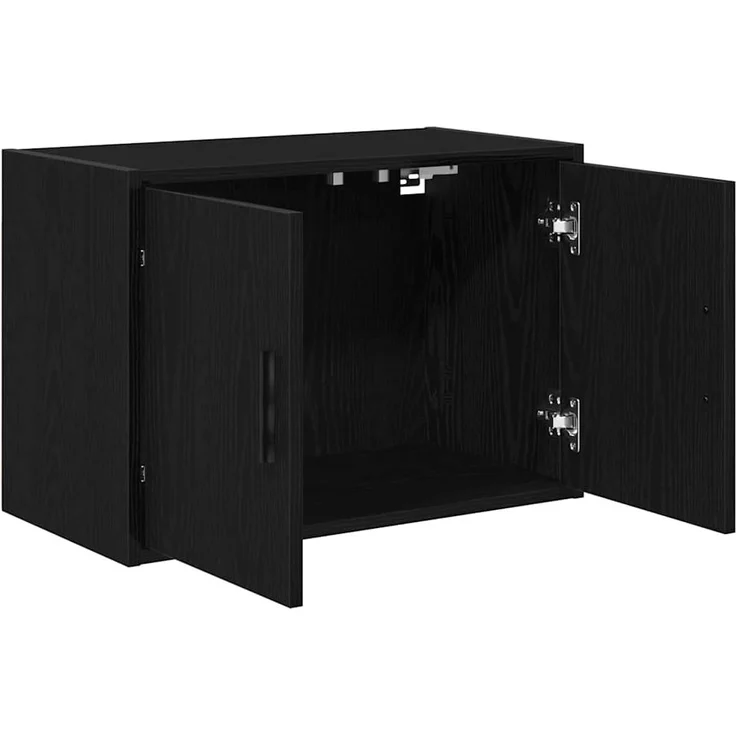 vidaXL Garagen-Wandschränke 2 Stk. Schwarz Holzwerkstoff 860646 – Bild 4