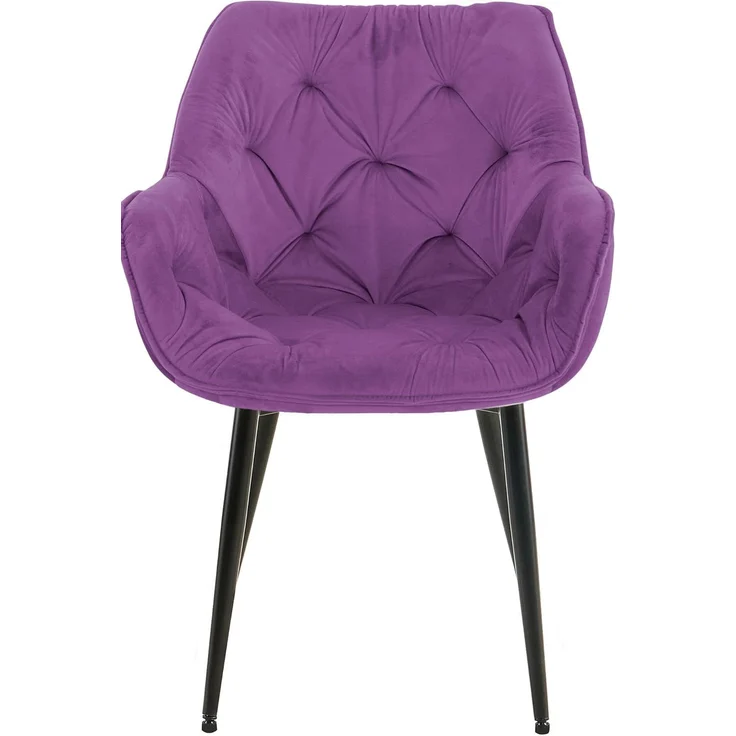 CLP Stuhl Tanna Samt Gesteppt,lila – Bild 3