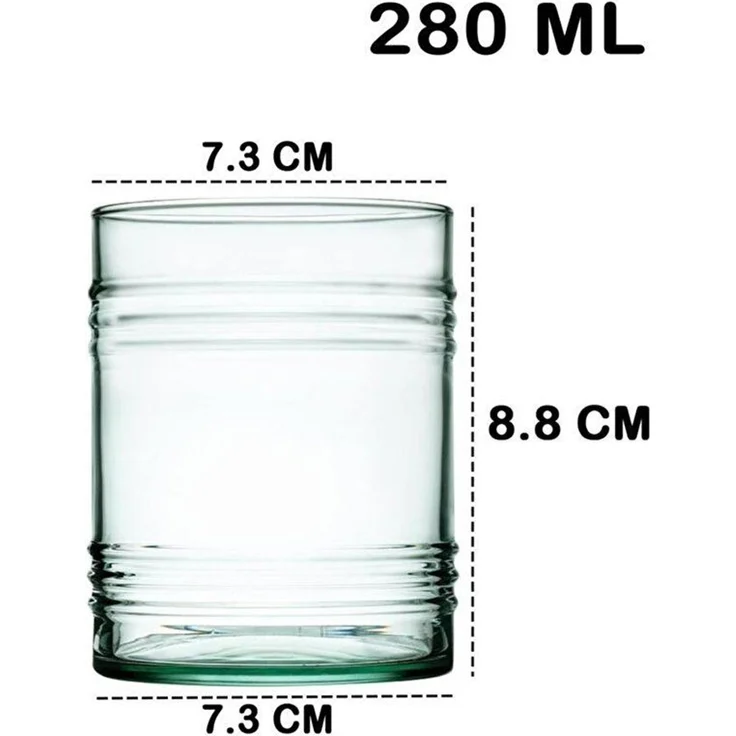 Hermia Concept 'PB-420370-Y' Gläser-Set (4-teilig), Transparent, 7,3 x 7,3 x 8,8 cm, 280 ml – Bild 3