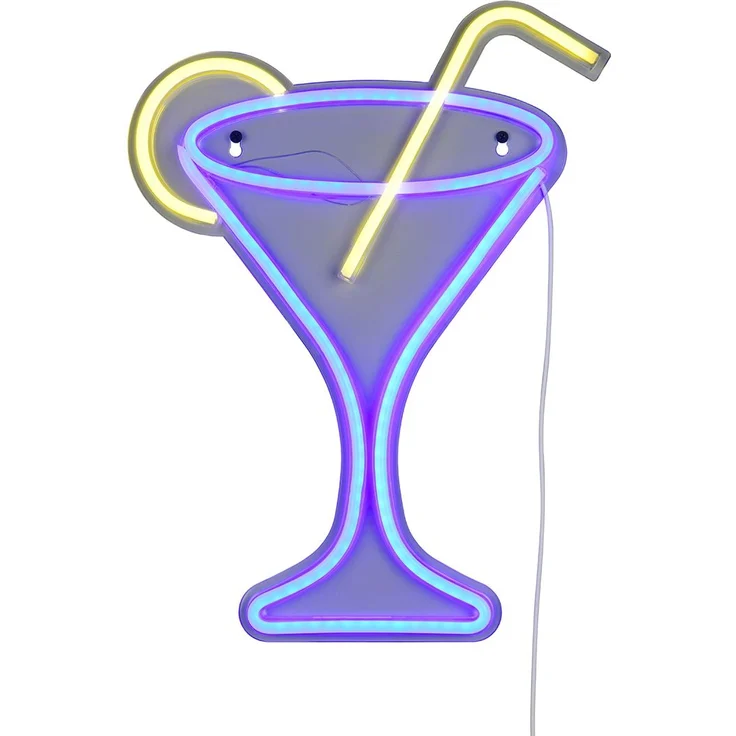 Ausgefallene Neon LED Wandleuchte CHEERS mit USB Kabel & Schalter, Höhe 43cm – Bild 2