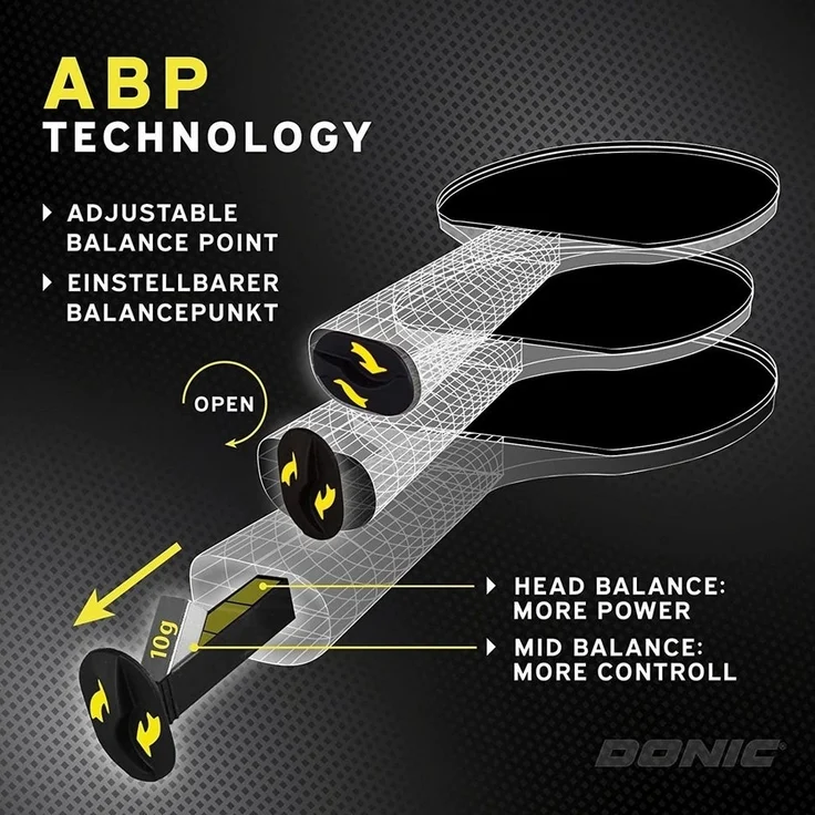 Donic-Schildkröt Tischtennis Schläger Waldner 1000 mit ABP Technologie und Ergo Griff Tt, Holz/Natur, One Size – Bild 3