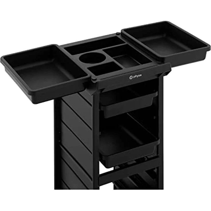 Physa Rollwagen Rollbarer Friseurtrolley Friseurwagen Kosmetikwagen 4 Schubladen 10 kg – Bild 3