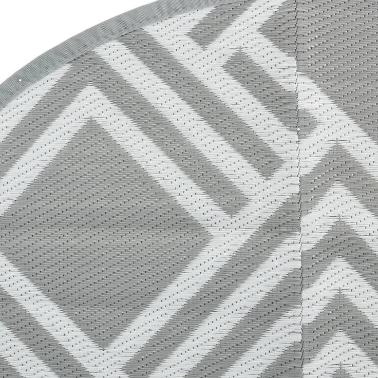 vidaXL Outdoor-Teppich ARAKIL Grau Ø160 cm PP 368569 – Bild 4