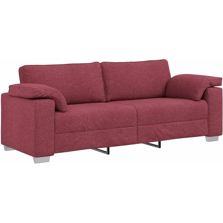 vidaXL 3-Sitzer-Sofa Weinrot 220 cm Stoff 4105240 – Bild 2
