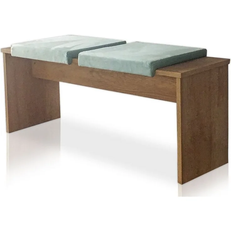 Lycce Bankauflage Klemmkissen gepolstert mit 1 Leiste für Sitzbank Klemmtiefe 35cm, blau, (1 St)