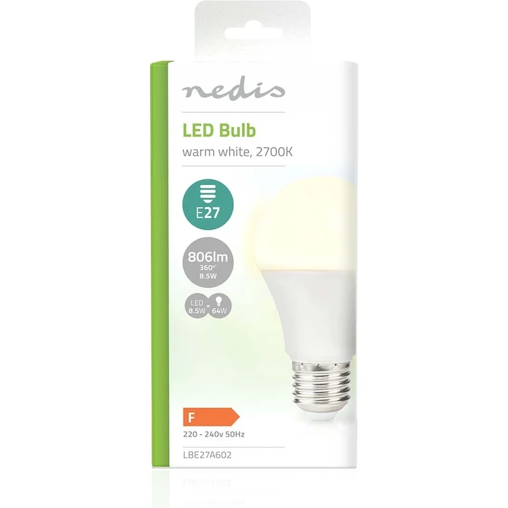 LED-Lampe E27 | A60 | 8.5 W | 806 lm | 2700 K | Warmweiss | Retro Style | Matte lampe | 1 Stück – Bild 3