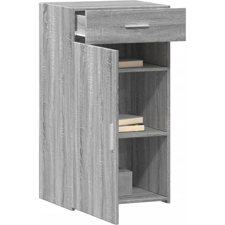 vidaXL Sideboard Grau Sonoma 50x42,5x93 cm Holzwerkstoff 846297 – Bild 3