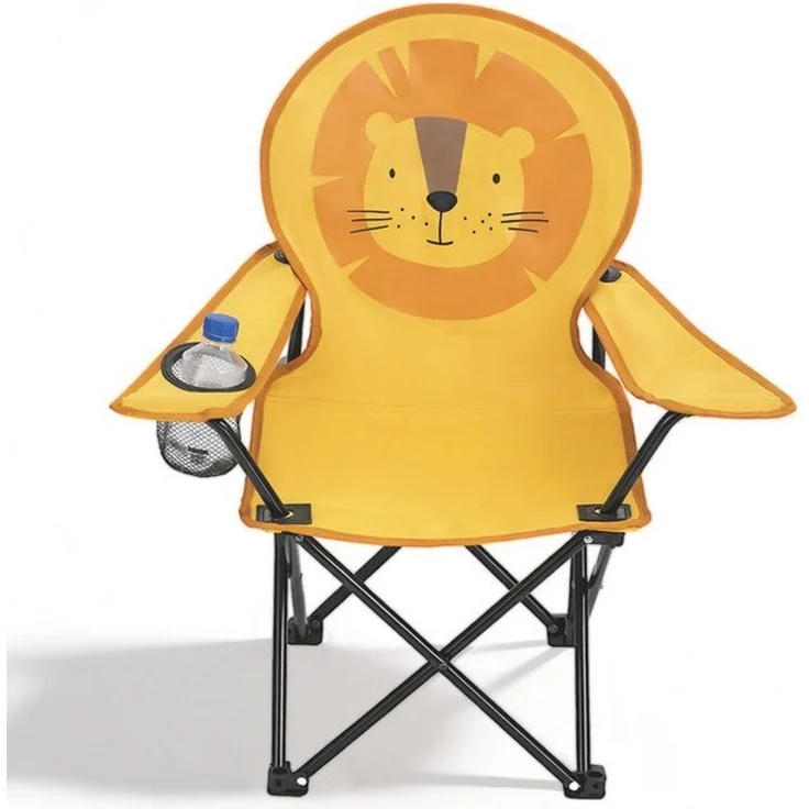 SUNULA Campingstuhl Kinder Klappstuhl Gartenstuhl Camping Kinderklappstuhl Anglerstuhl, Kinder-Anglersessel, wählbar als Bär, Elefant, Frosch oder Löwe – Bild 4