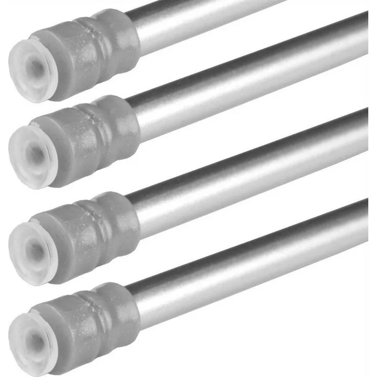 Bestlivings Klemmstange mit Schraubtechnik ausziehbar, kein Bohren und kein Kleben Silber chrom matt 40-60 cm (4er Pack)