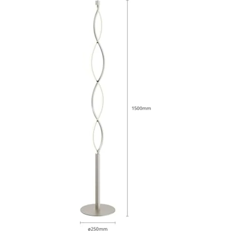 Lindby Stehlampe Auron, Enthalten, 2 x 10 W LED, warmweiß – Bild 7