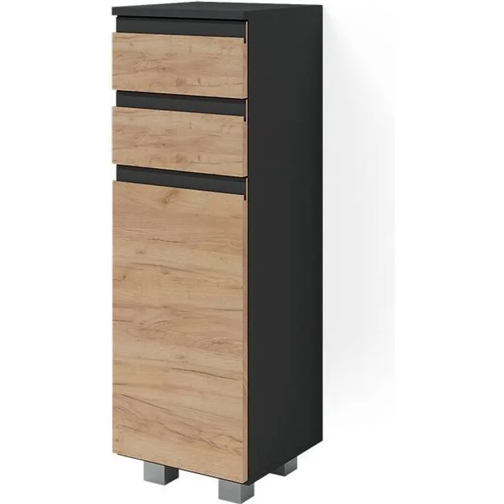 Midischrank J-Shape Goldkraft Eiche 30 x 95 cm Vicco