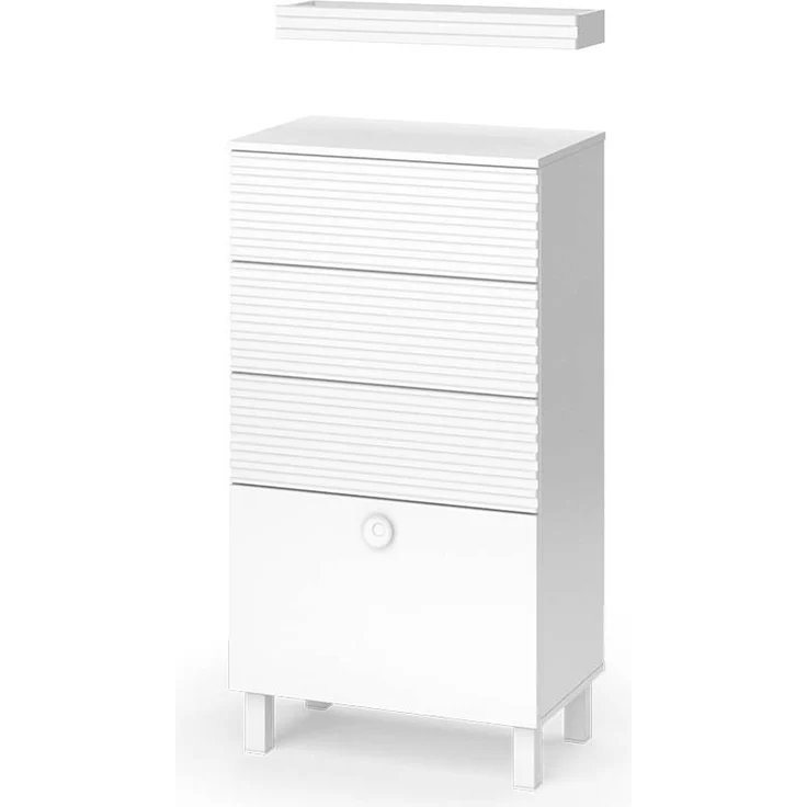 Midischrank Sola Weiß 60.2 x 113 cm mit 4 Schubladen Vicco – Bild 1