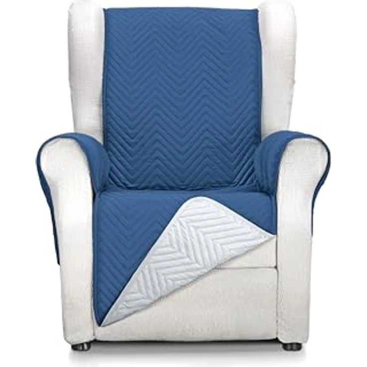 Martina Home Milano Bezug für 1-Sitzer/Relax-Polstersofa – Grau/Blau – Bild 2