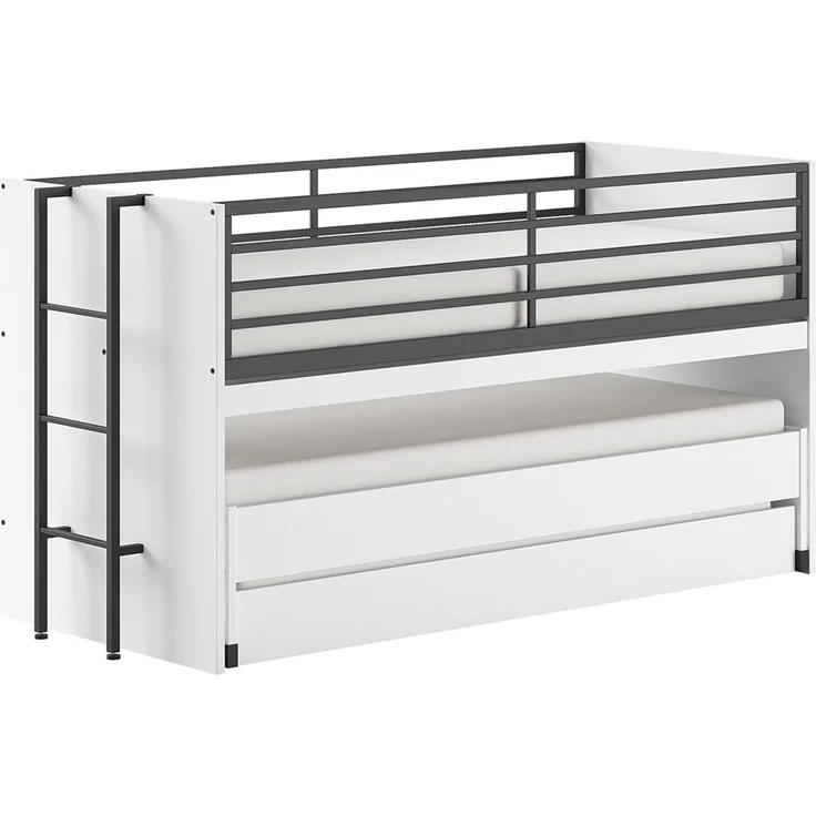 Hochbett Kary 219x98x117 Kinderbett Holzwerkstoff Weiß – Bild 4