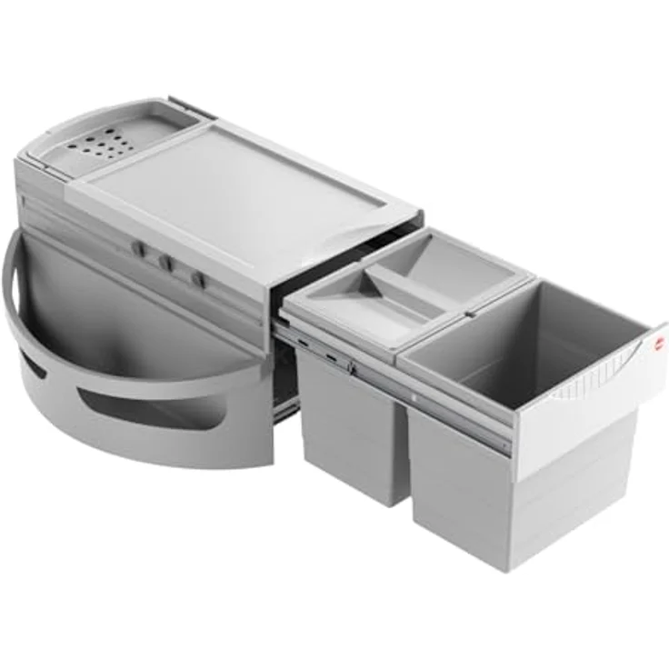 Abfallsorter RONDO-1 Plus / Hailo Rondo 90. 2/36 (3645-12) / Abfalleimer / Abfallsammler / Mülleimer / Eckschrank – Bild 2