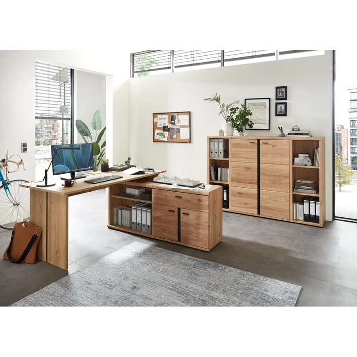 Büroregal SONOS HU22 Front Altesche Massivholz gebürstet – Bild 3
