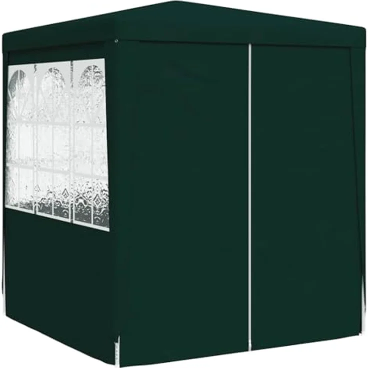 vidaXL Profi Partyzelt mit Seitenwänden UV-beständig Wasserbeständig Pavillon Festzelt Gartenpavillon Gartenzelt Garten Bierzelt 2x2 m Grün 90g/m² – Bild 8