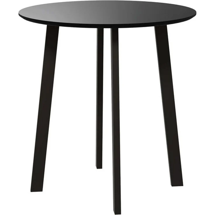 HOMCOM Esstisch 72x72 cm Runder Küchentisch für 2 Personen moderner Esszimmertisch mit abgeschrägten Beinen, Tisch für Küche, Esszimmer und Wohnzimmer Schwarz – Bild 4