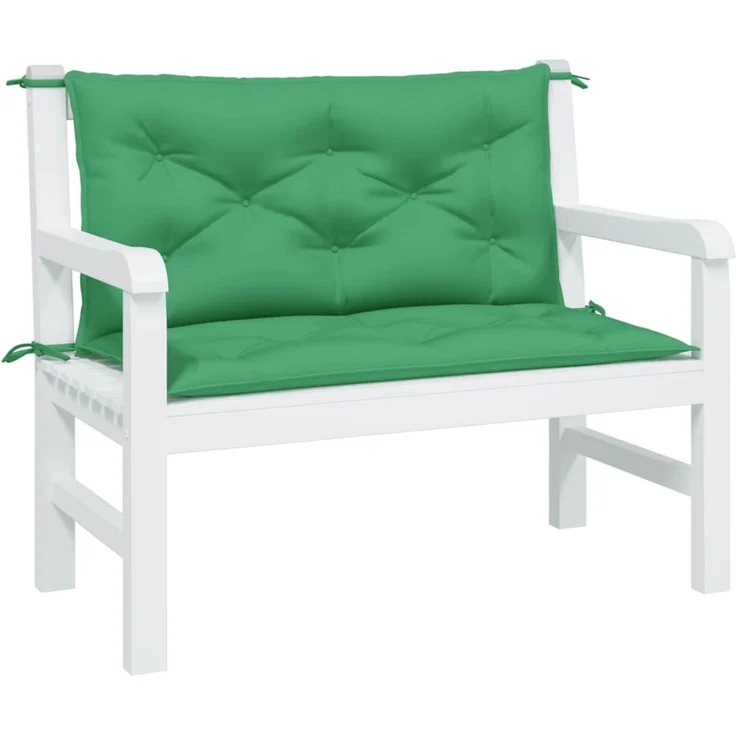 vidaXL Gartenbank-Auflagen 2 Stk. Grün 100x50x7 cm Oxford-Gewebe 361664 – Bild 2