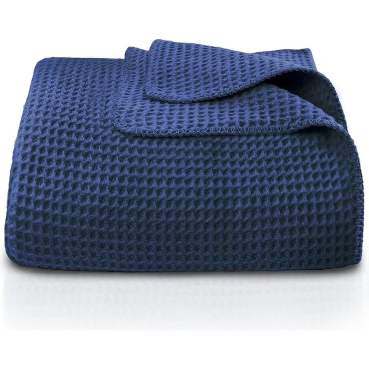 Wohndecke Wohndecke Waffelpique aus Baumwolle - Kuscheldecke, Baumwolldecke -, Laynenburg, Decke als Sofa-decke, Couchdecke, Wolldecke aus Baumwollmix – Bild 1