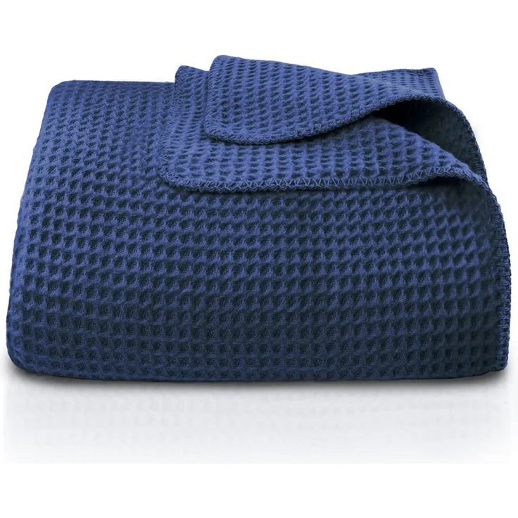 Wohndecke Wohndecke Waffelpique aus Baumwolle - Kuscheldecke, Baumwolldecke -, Laynenburg, Decke als Sofa-decke, Couchdecke, Wolldecke aus Baumwollmix