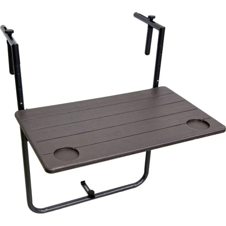 Balkontisch Hängeklapptisch TABORA, Holz-Optik – Bild 1